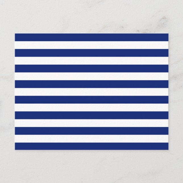 Postal Navy Stripes Decoración Náutica (Anverso)