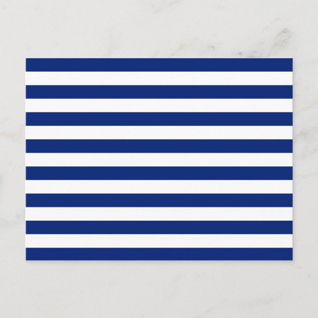 Postal Navy Stripes Decoración Náutica (Anverso)