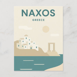 Postal Naxos Grecia Minimalista