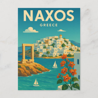Postal Naxos Grecia vibrante
