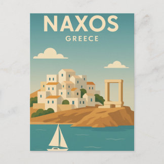 Postal Naxos Grecia Vibrante minimalista
