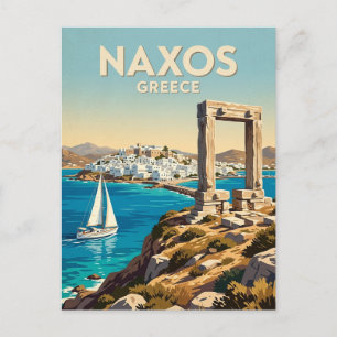 Postal Naxos Portara Grecia