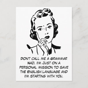 Postal Nazi Sarcástico Grammar