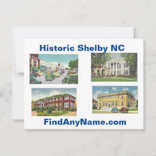 Postal NC histórica de Shelby