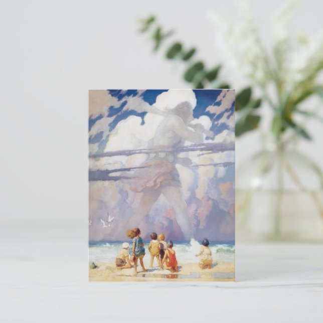 Postal NC Wyeth La Costa Gigante De La Playa De Obras De  (Anverso de pie)