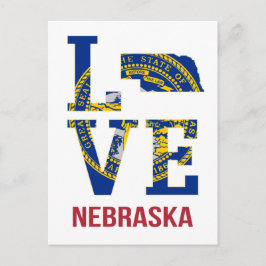 Postal Nebraska Amor Estatal de Estados Unidos