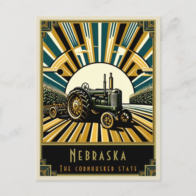 Postal Nebraska | Art Deco (Anverso)