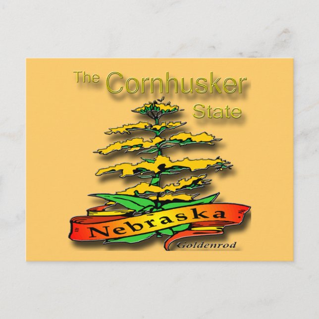 Postal Nebraska Cornhusker State Goldenrod (Anverso)