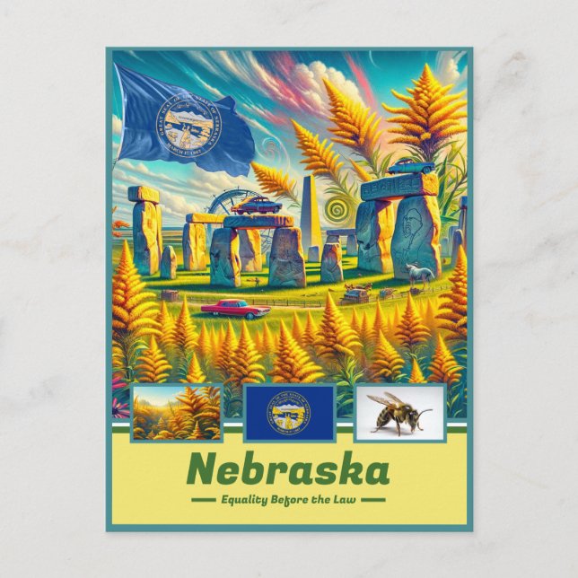 Postal Nebraska Essence Vibrant Landmark (Anverso)