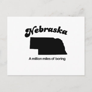 Postal Nebraska Motto - Un millón de millas de aburrimien