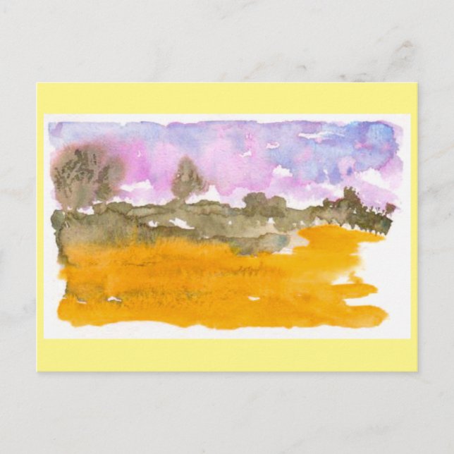 Postal Nebraska Sandhills Watercolor (Anverso)