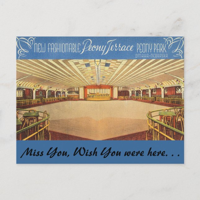 Postal Nebraska, Terraza Peony, Omaha (Anverso)