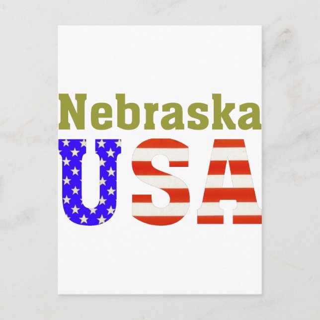 Postal ¡Nebraska USA! (Anverso)