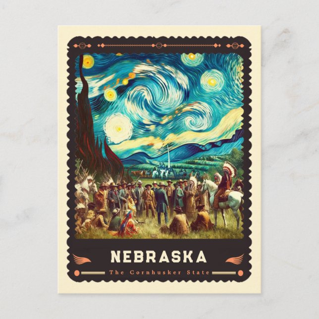 Postal Nebraska | Vincent Van Gogh Inspired (Anverso)