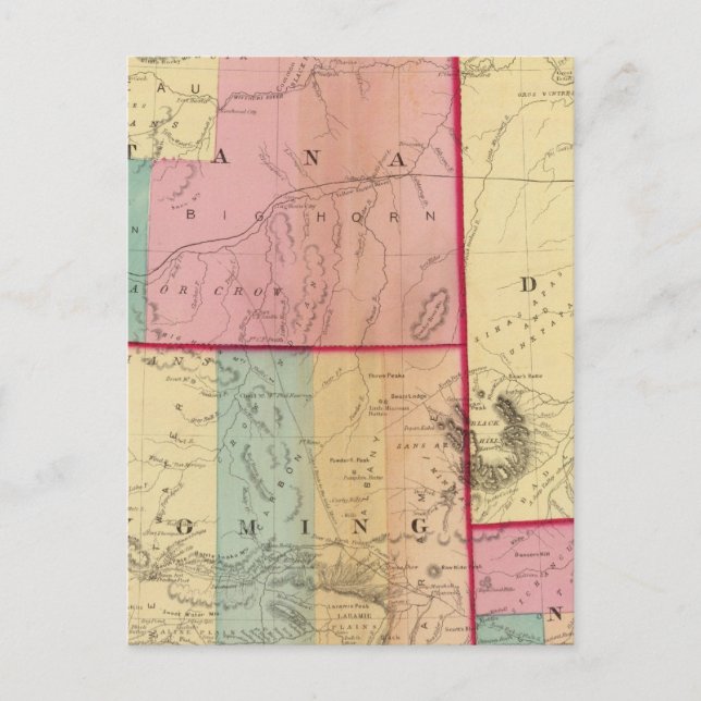 Postal Nebraska y las Dakotas (Anverso)
