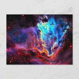 Postal Nebulosa de estrella compuesta de color asombroso