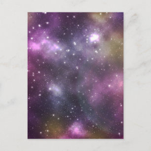 Postal Nebulosa de Guay colorida y estrellas en el espaci