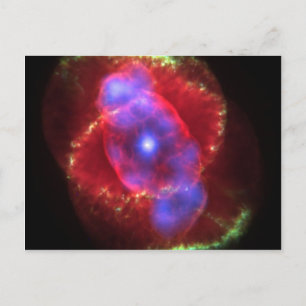 Postal Nebulosa de ojos de gato resplandeciente
