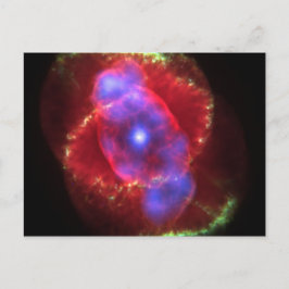 Postal Nebulosa de ojos de gato resplandeciente