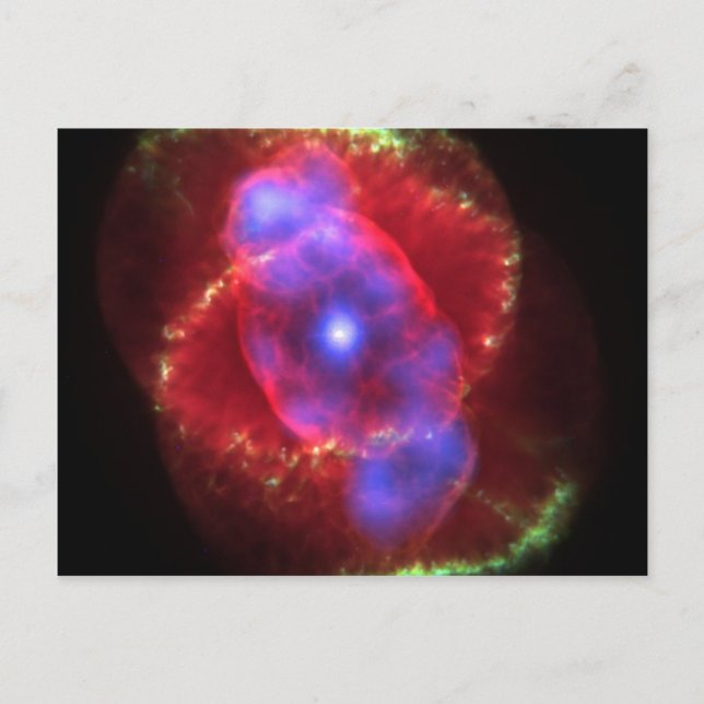 Postal Nebulosa de ojos de gato resplandeciente (Anverso)