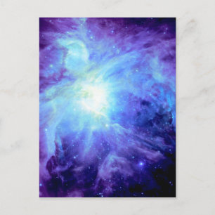Postal Nebulosa de Orión Turquesa Periwinkle Lavanda Gala