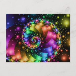 Postal Nebulosa del arcoiris espiral fractal