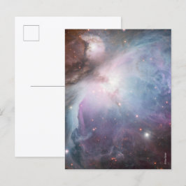 Postal Nebulosa Orión Astronomía azul marrón beige cielo 