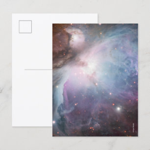 Postal Nebulosa Orión Astronomía azul marrón beige cielo