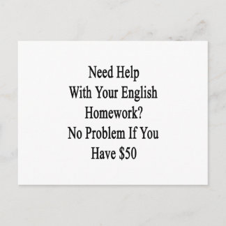 Postal Necesita Ayuda Con Su Homework En Inglés No Hay Pr