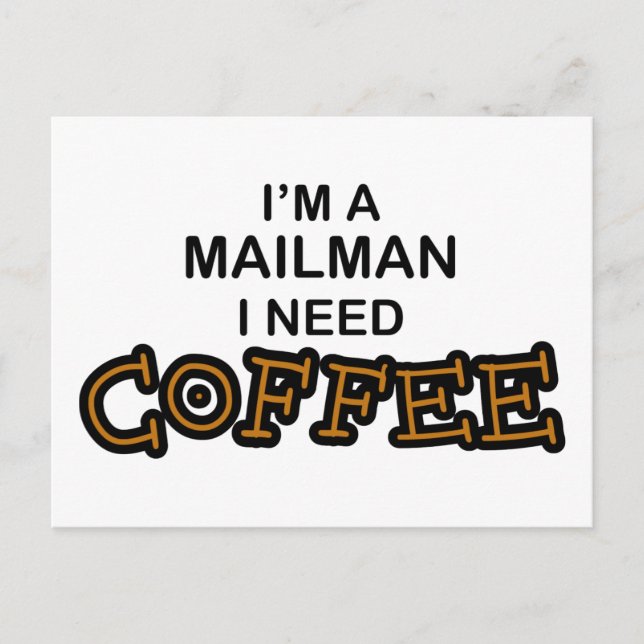 Postal Necesita café - Mailman (Anverso)