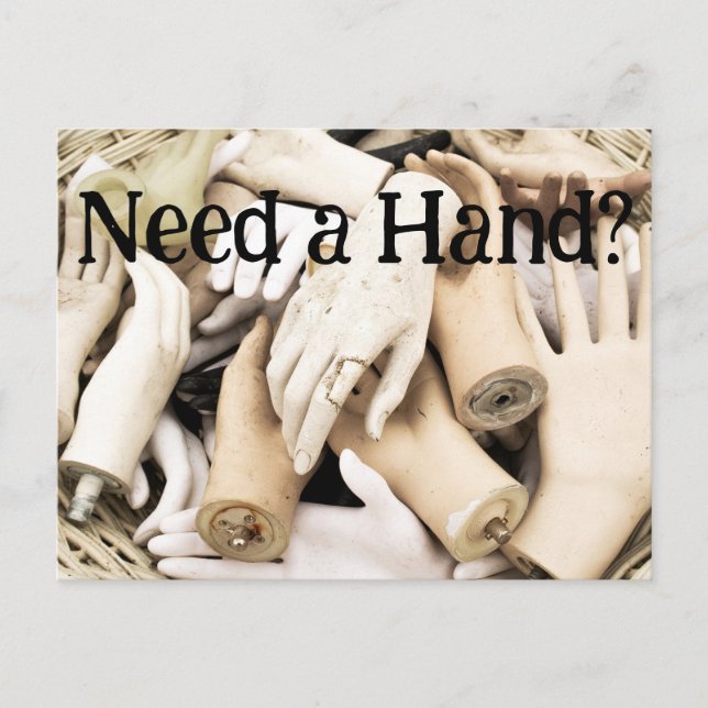Postal ¿Necesita una Mano? (Anverso)