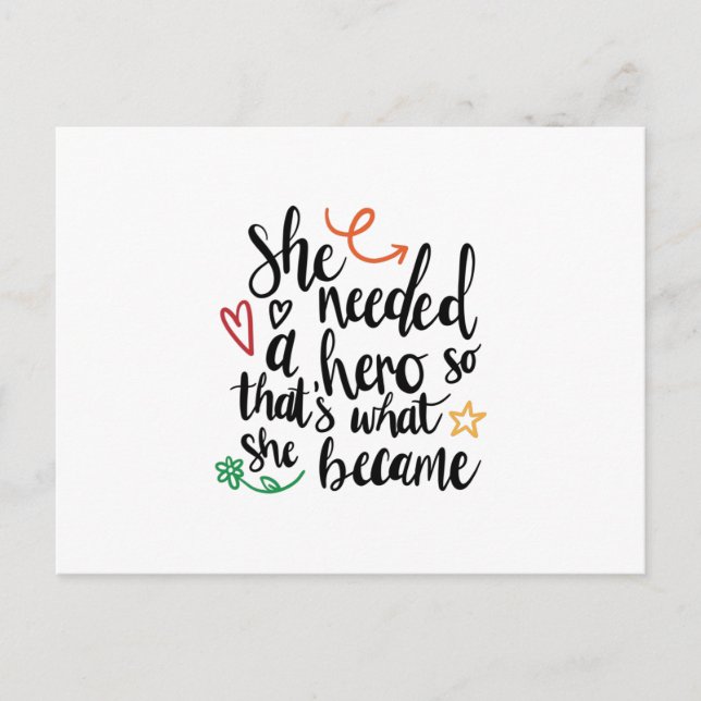 Postal Necesitaba un héroe (Anverso)