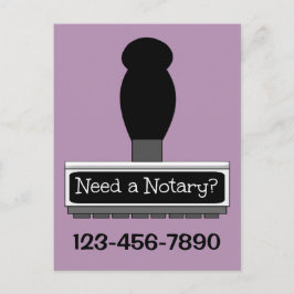 Postal ¿Necesitas un Notario? Sello de goma