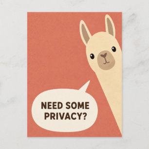 Postal Necesito algo de privacidad Humor divertido de alp