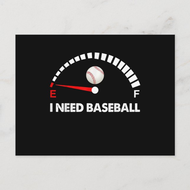 Postal Necesito Béisbol (Anverso)