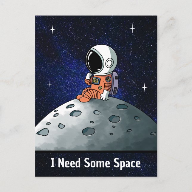 Postal Necesito Espacio, Astronauta, Cosmonauta, Personal (Anverso)