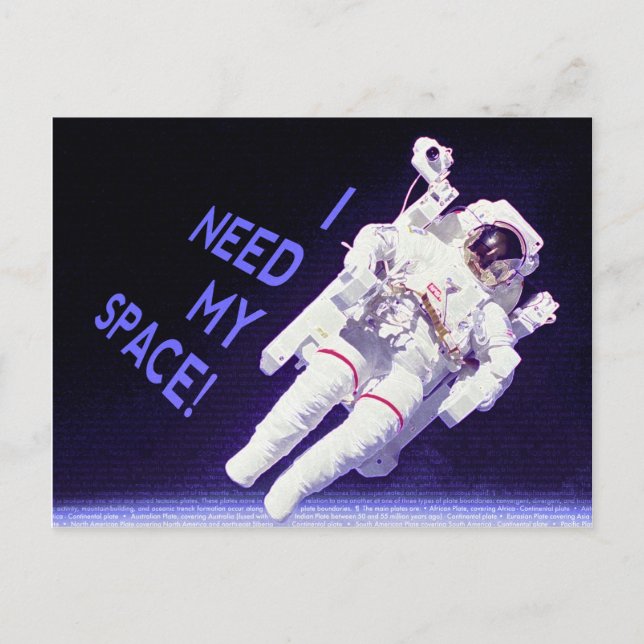 Postal Necesito mi espacio (Anverso)