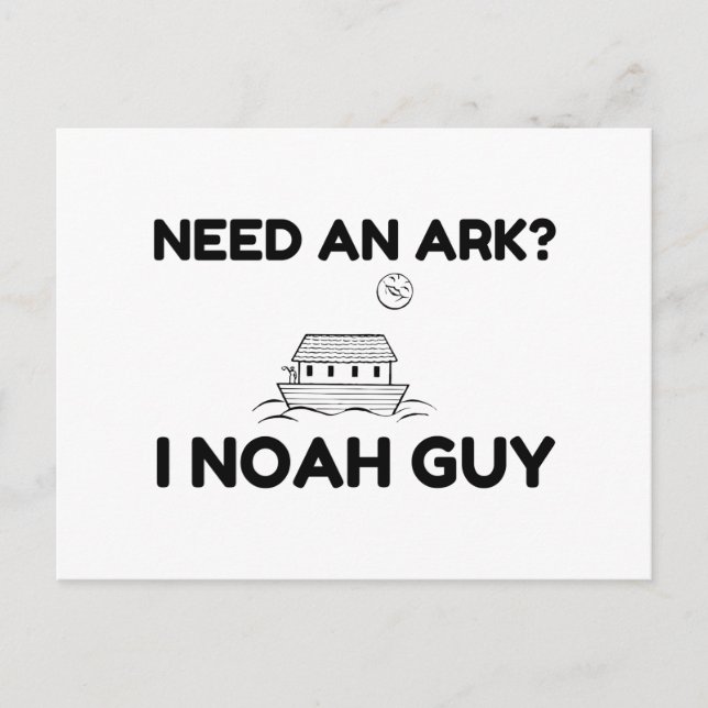 Postal Necesito Un Arca Que Noah Guy (Anverso)