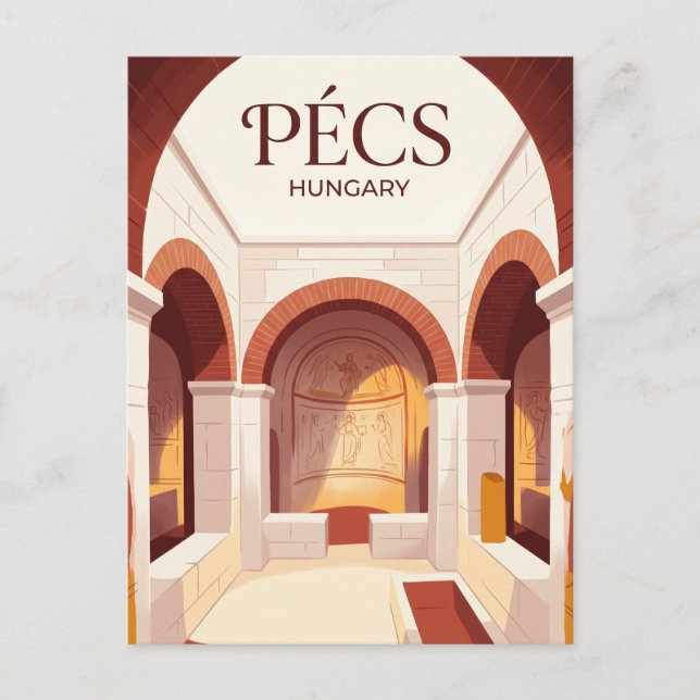Postal Necrópolis Cristiana Primitiva Hungría (Anverso)