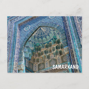 Postal Necrópolis de Shah-i-Zinda en Samarkan, Uzbekistán