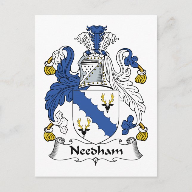 Postal Needham Family Crest (Anverso)