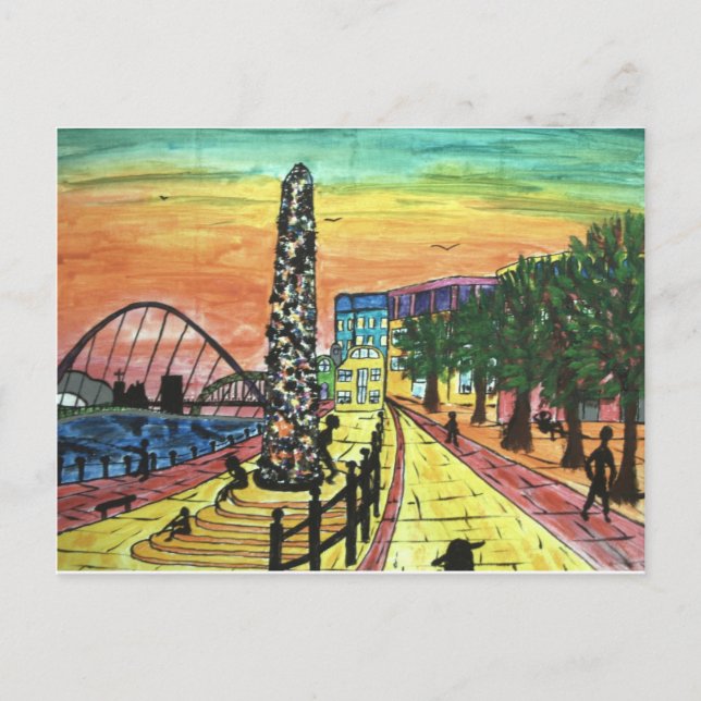 Postal Needle Newcastle Quayside, del herrero (Anverso)