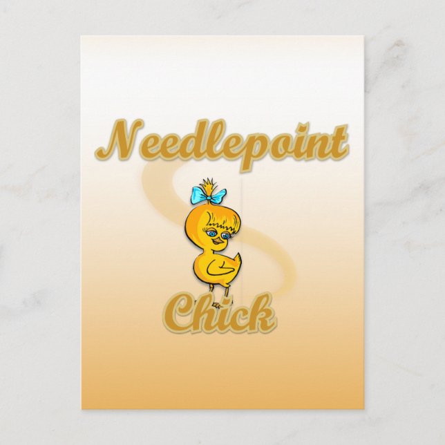 Postal Needlepoint Chick (Anverso)