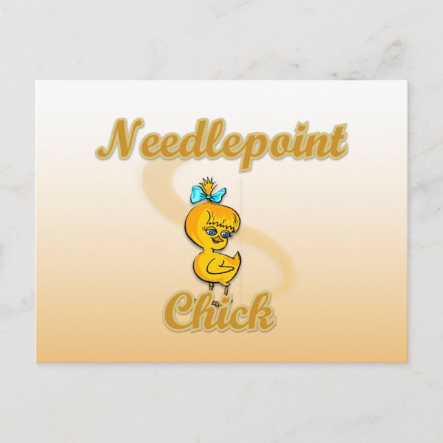 Postal Needlepoint Chick (Anverso)