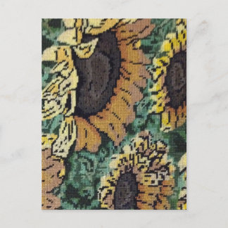 Postal Needlepoint Sunflower
