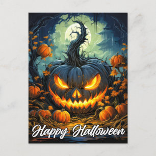 Postal Nefarious Happy Halloween Pumpkin Ilustracion