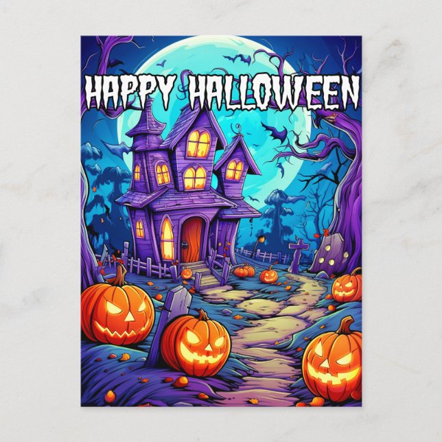 Postal Nefarious Spooky Haunted House (Anverso)