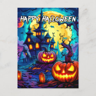 Postal Nefarious Spooky Haunted House Halloween