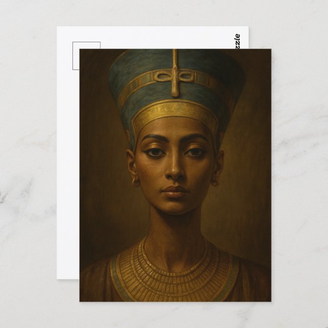 Postal Nefertiti Vintage Style Art (Anverso / Reverso)