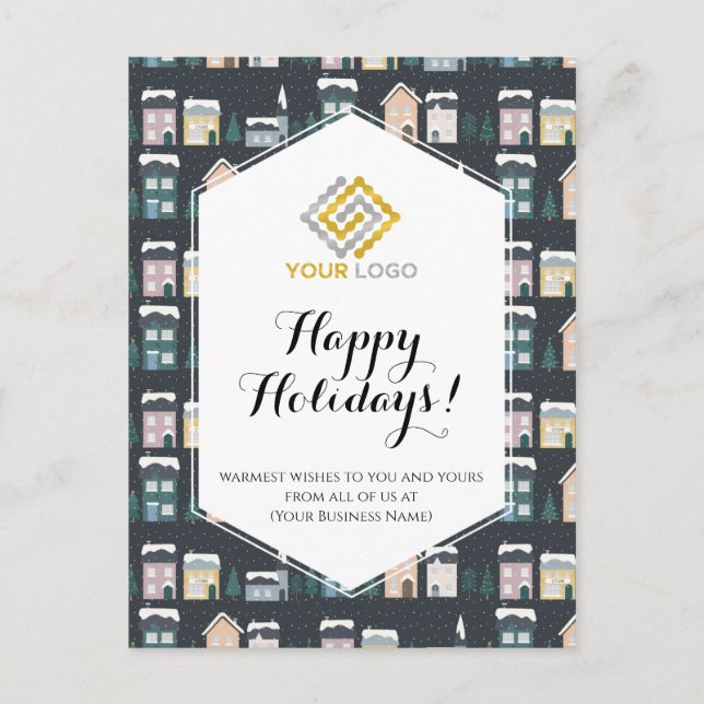 Postal Negocio con logotipos de navidades (Anverso)